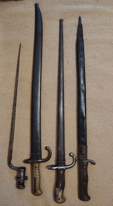 Baioneta sec  XIX 1822 Chassepot Gras Mauser 98