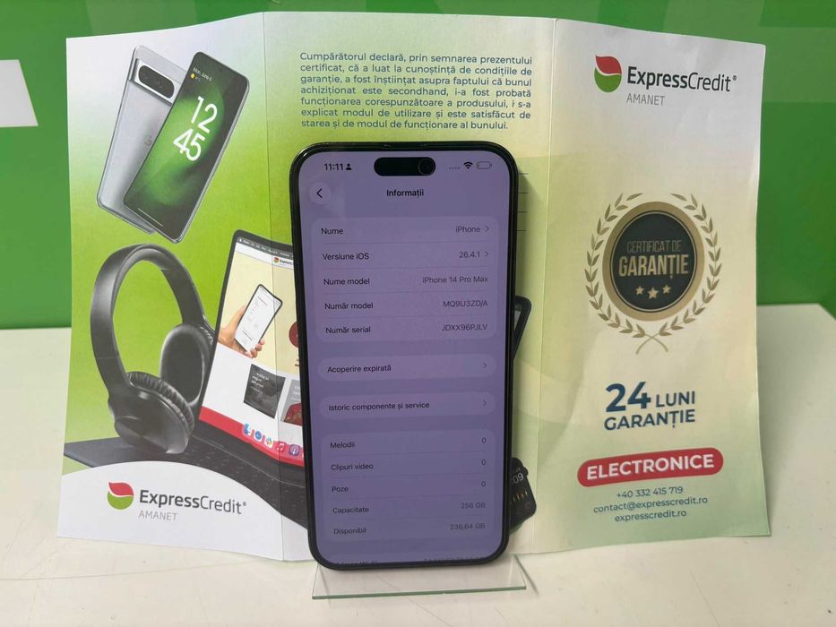 Iphone 14 PRO MAX (B61599-Tatarasi) Garantie 2 ani-1850lei