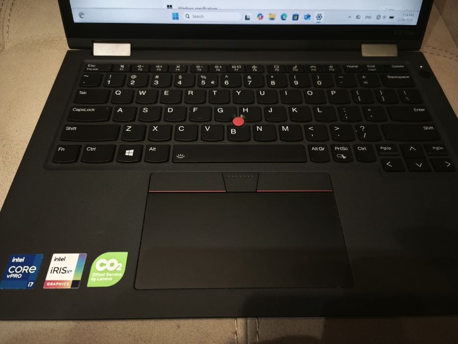 Lenovo Yoga X13 Gen 2, Core i7, Touchscreen, 16GB Ram, 256SSD