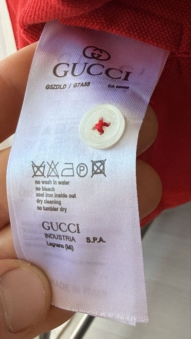 Gucci мъжки тениски с бродерия синя и червена размер S и L