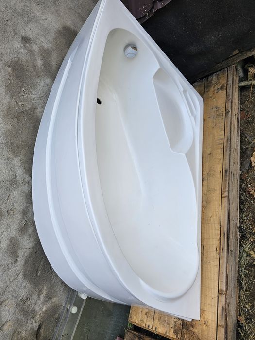 Cadă de colț  cu șezut + mască 150x100 cm