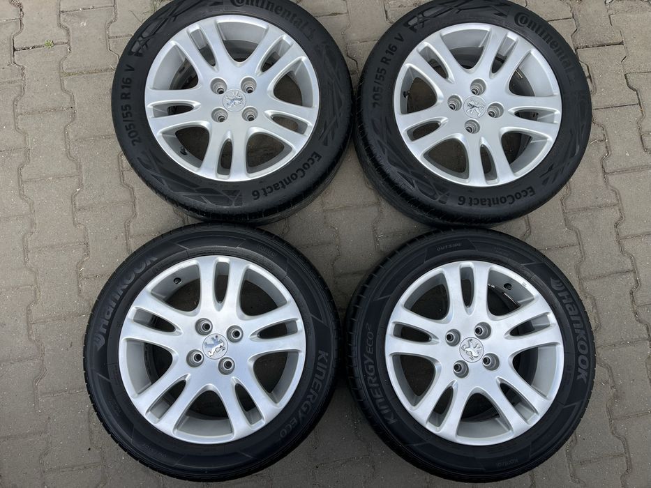 Jante aliaj 4x108mm, anvelope vara 205/55 R16 Peugeot 307 308 208 Partner