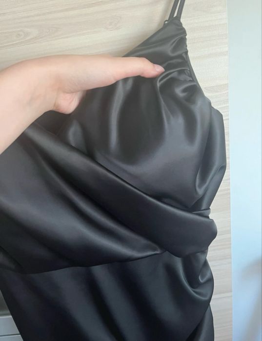 Rochie neagra  satin