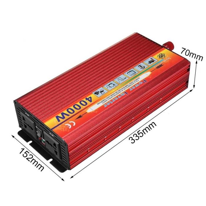 Инверторен преобразувател за ток с мощност 500W, 1000W, 2000W, 4000W