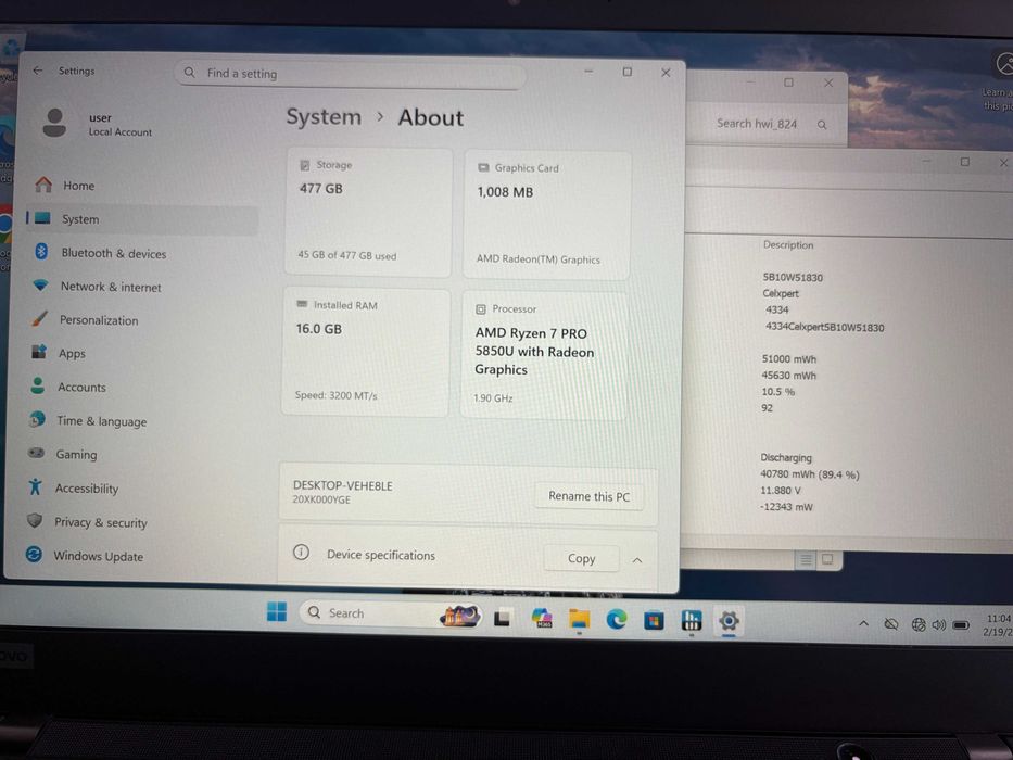 Lenovo ThinkPad T14 Gen 2 (AMD) Ryzen 7 Pro