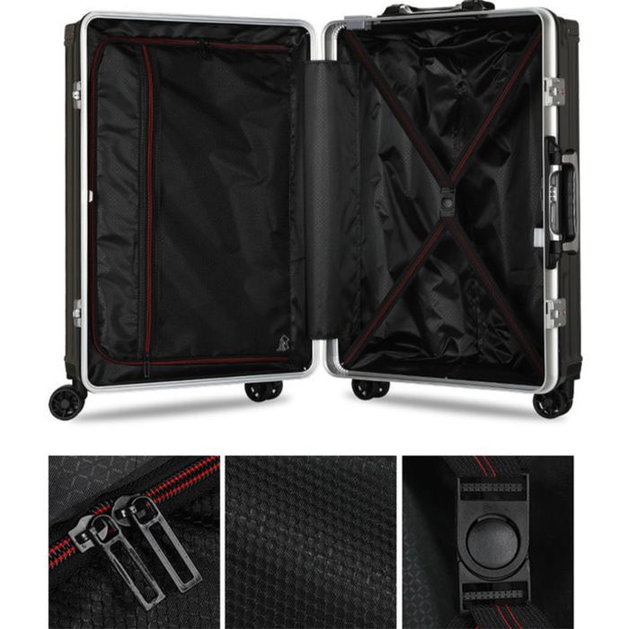 Чемодан с алюминиевым вставками