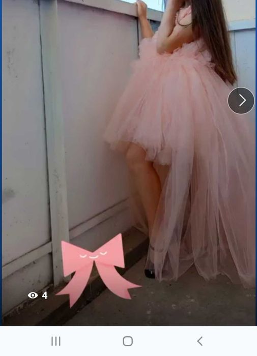 официална рокля обличана един път за снимки