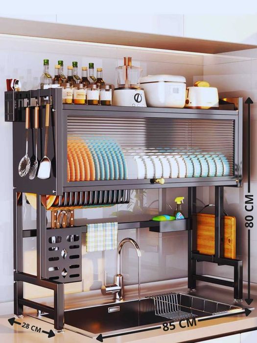 Металлическая кухонная сушилка для посуды 85 cm