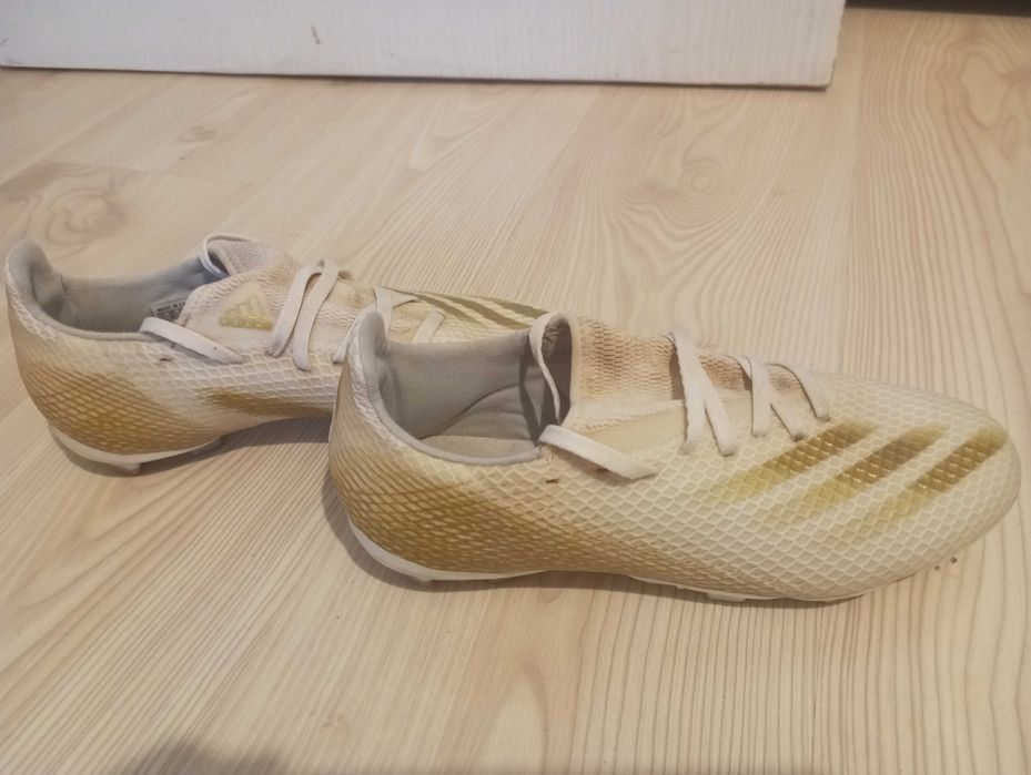 Футболни обувки adidas X GHOSTED.3 FG J в бяло и златно