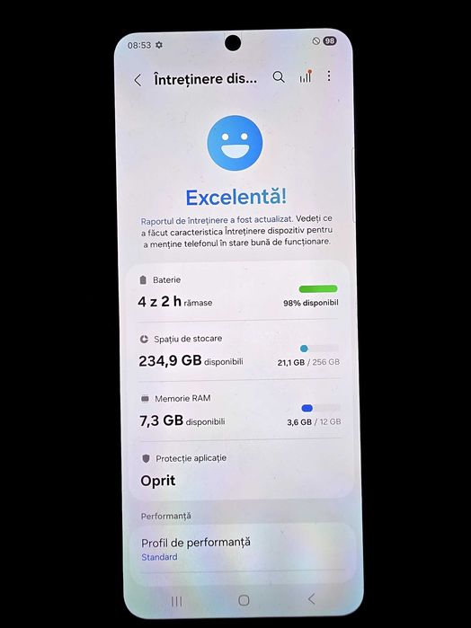Vând telefon Samsung  Galaxy Z Flip 6 argintiu , 256 Gb , folosit , în stare foarte bună ,plus căști Samsung Galaxy Buds FE inclus.