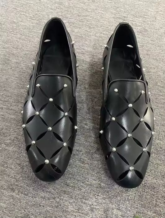 Pantofi / Mocasini Perforati din Piele - Cu Tinte Unicat in Romania