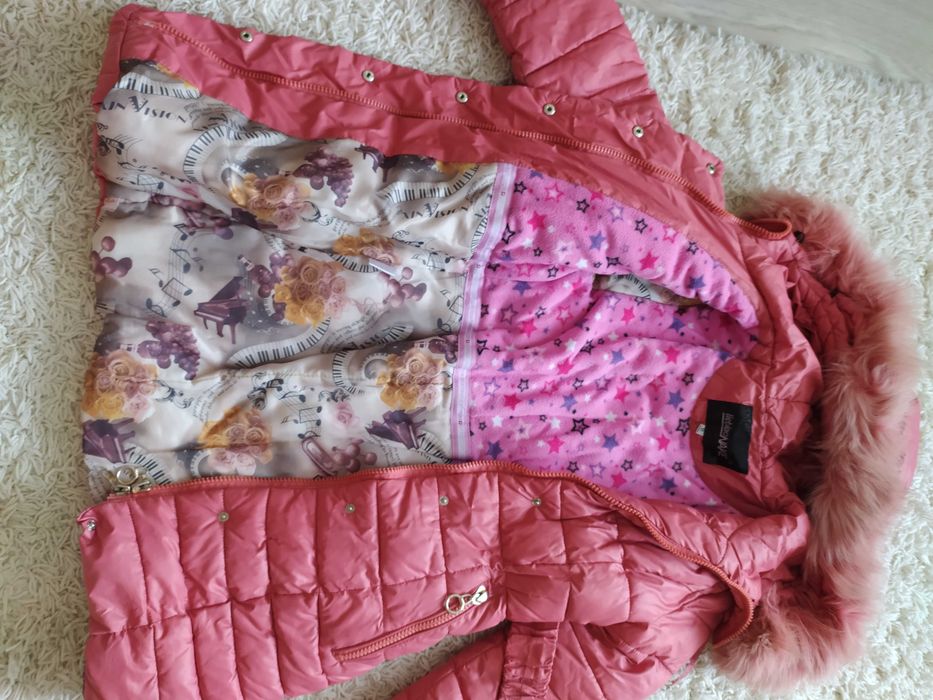 Пуховик на девочку зима 5-10 лет