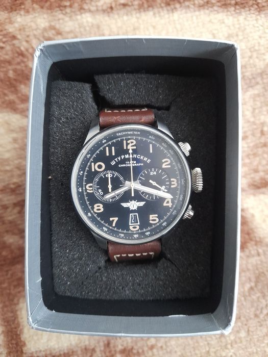 Poljot Штурманские.Рядък мъжки кварцов хронограф