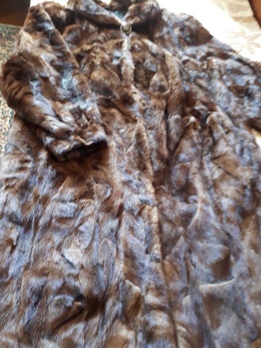 Палто от норка, визон , кафяво