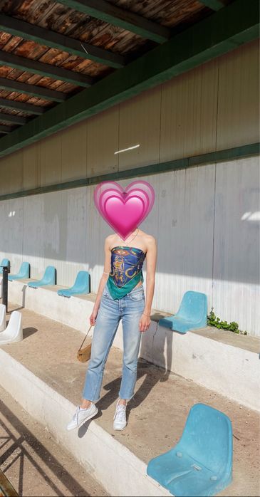 Копринен шал Carven Paris винтидж