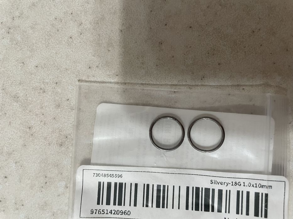 Пирсинг серьга  кликер