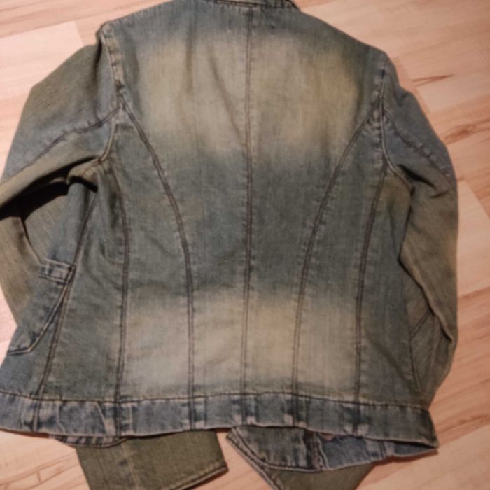 Jacheta Denim cu guler brodat