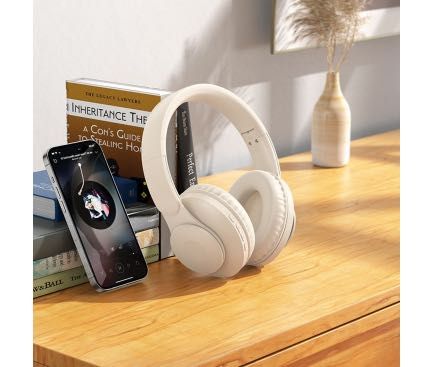 Casti Wireless HOCO W45 A2DP Milky White