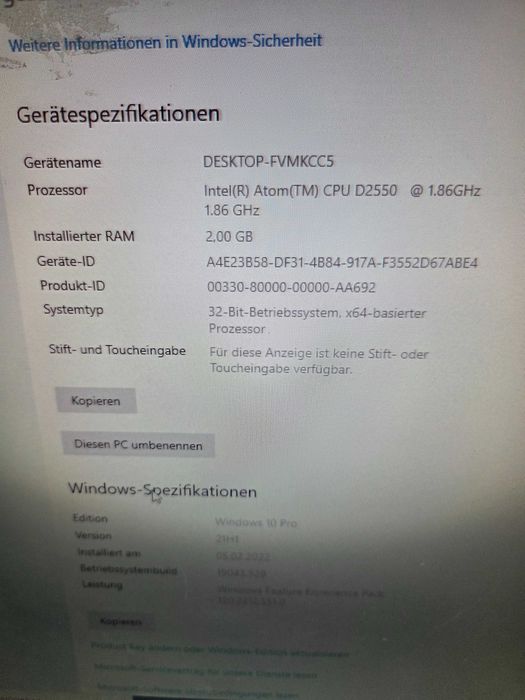 placa de baza completa  Asus EB1033 - procesor INTEL Atom D2550,  2 Gb ram, hard de 320 Gb
