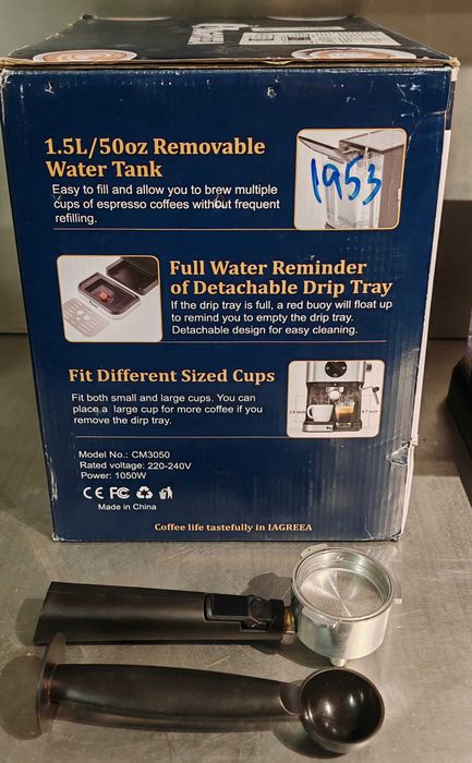 Eспресо 20 баr италианска помпа 1050W сензорен екран Pre‑infusion