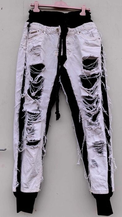 Djofra уникални дамски накъсани дънки бойфренд Универсален размер