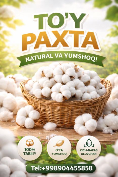 Toy Paxta sifatli va yumshoq