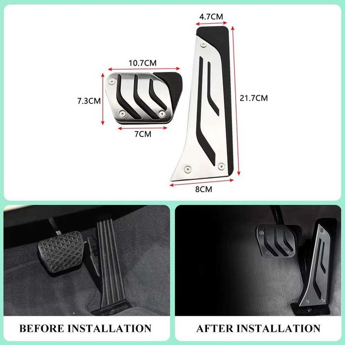 Ornamente Pedale Aluminiu Inox BMW E90 F20 F30 31 F10 F34 F36 F01 G30