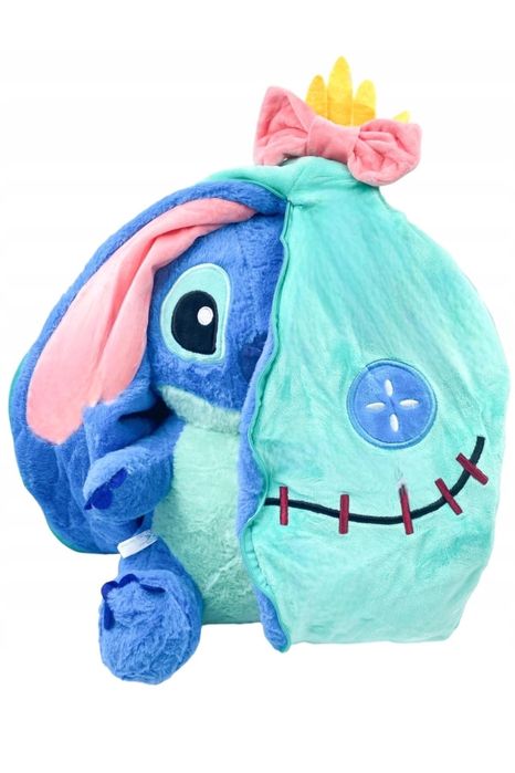 2в1 Голяма Плюшена трансформираща се играчка Стич 40см Stitch