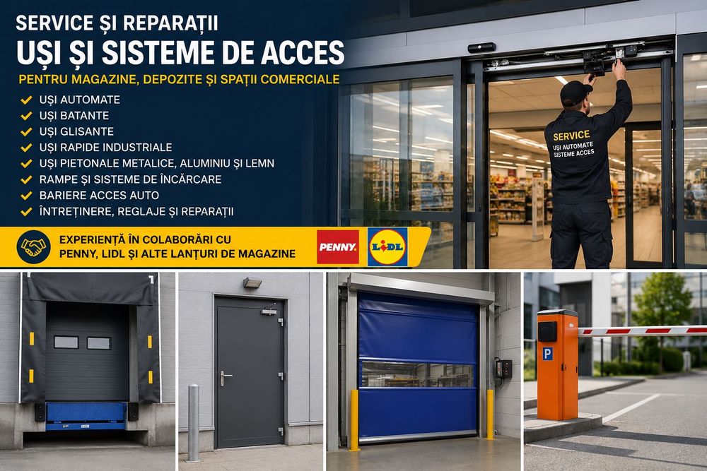 Service și Reparații Uși Automate / Glisante / Batante