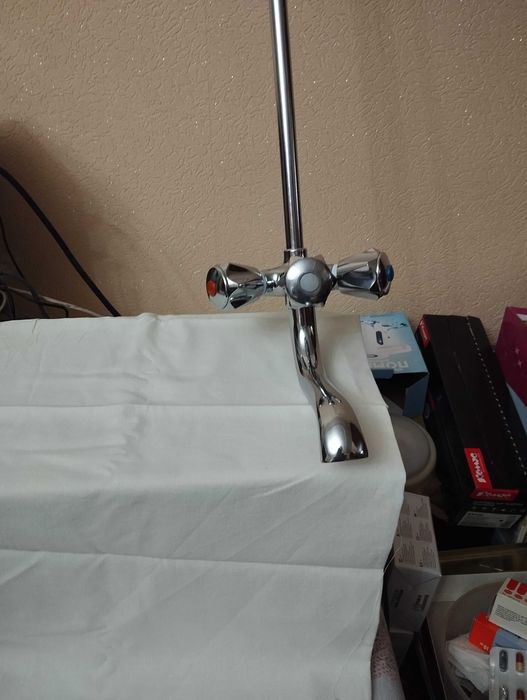 смеситель на водогрейную колонку (титан) латунь