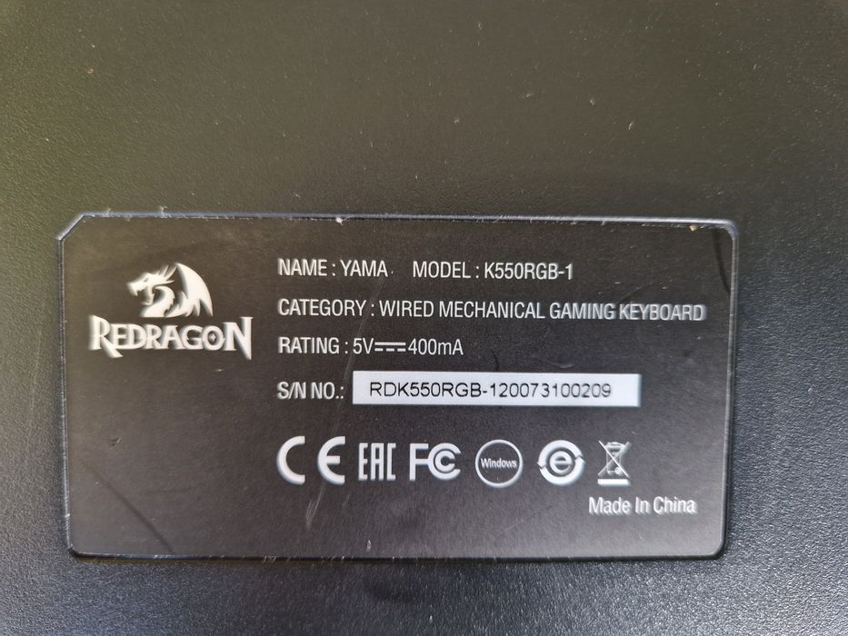 Клавиатура Red Dragon Yama K550 RGB