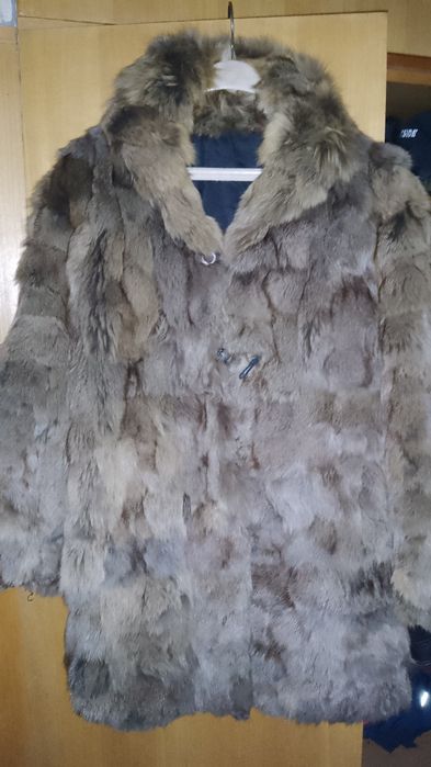 Дамско палто естествен косъм.