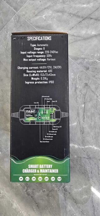 Incarcator baterii motociclete inteligent Fulbat 2 - 4 A