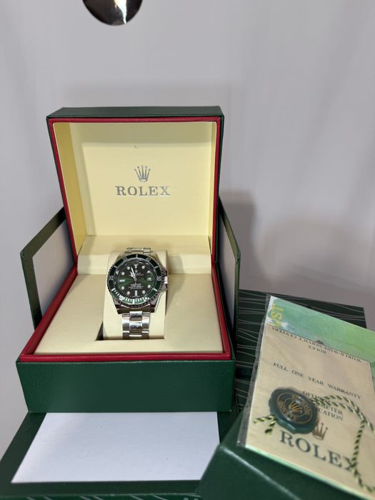 Ceas Rolex Argintiu Verde Premium // Oyster Perpetual Date Submariner