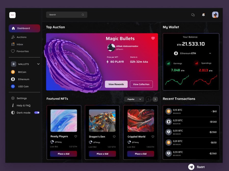 Ui UX Webdesign, Website(landing page, Dashboard va boshqa) Figma