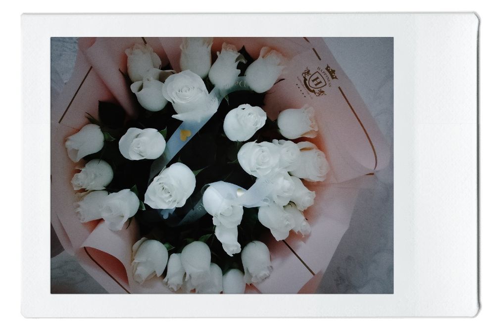 Белая роза 31 шт