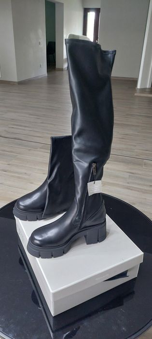 Cizme înalte piele import Italia