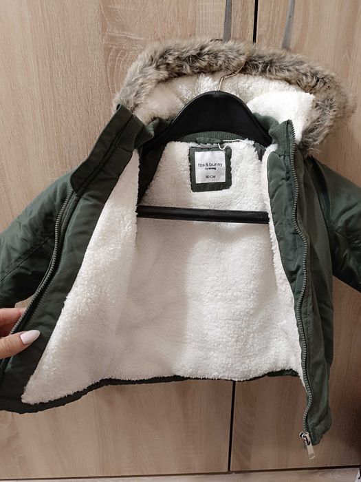 Зимно детско яке с вата, размер 80 см