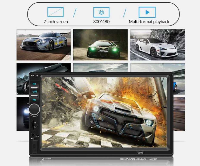 Mултимедия с 7 инчов touchscreen HD Mp5 с камера за задно виждане.