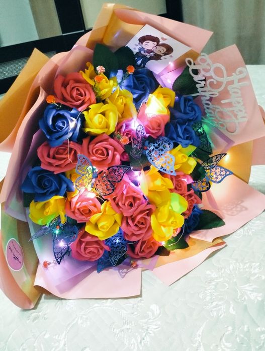 Мыльные розы букет