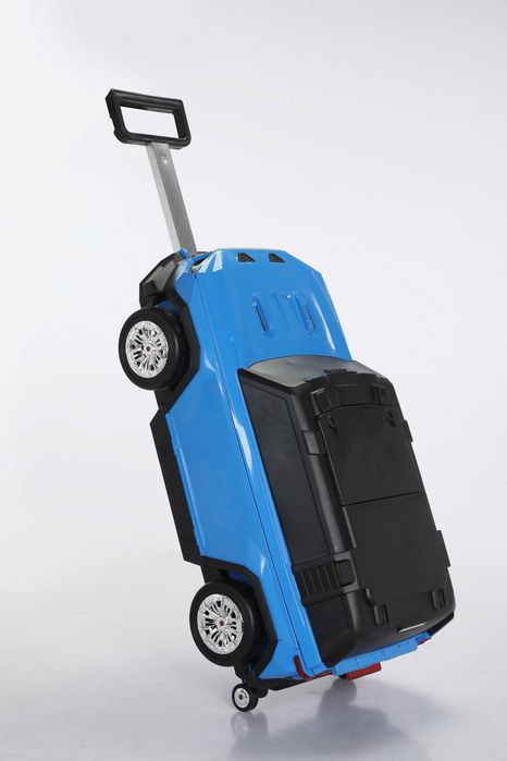 Valiza tip masinuta, Kinderauto SPEED, multifunctionala 2 in 1 #Blue