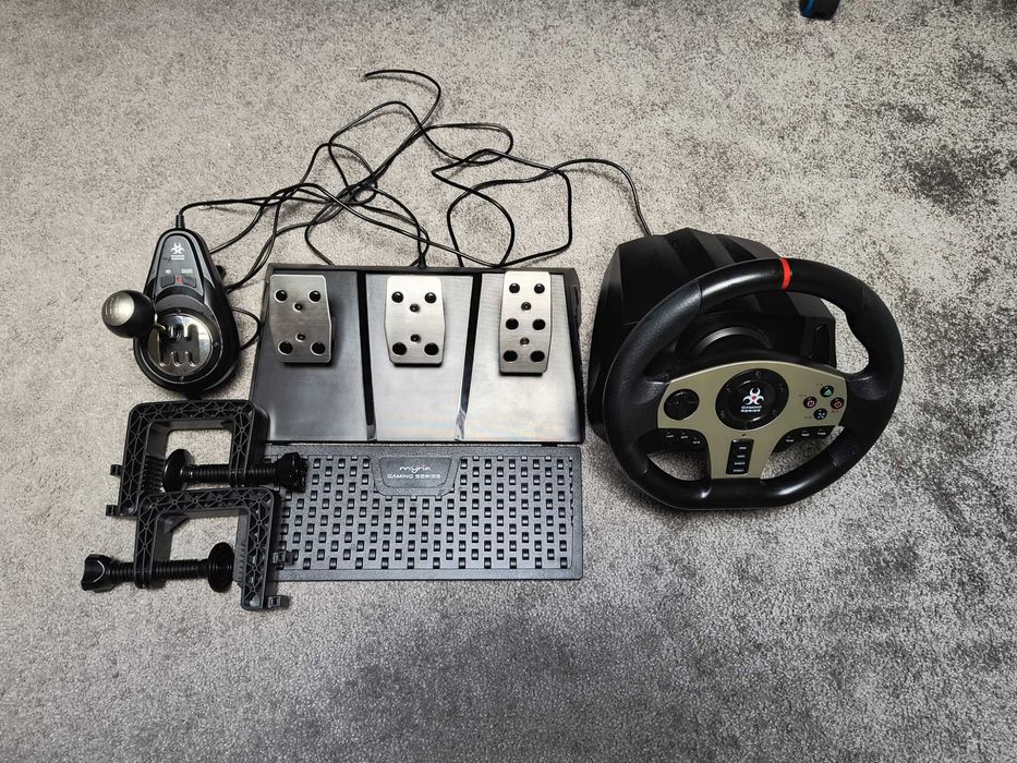 Volan Gaming MYRIA MG7418+Pedale+Schimbător de viteze