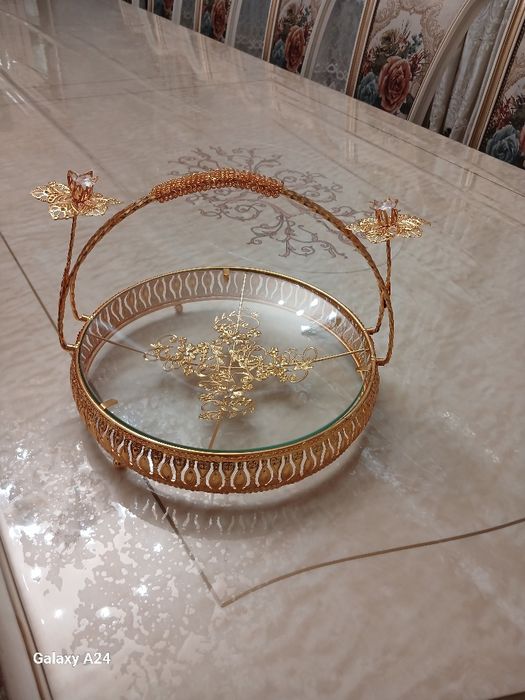 Фужеры гусь, конфетница