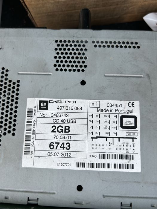Радио CD40 USB с дисплей за Опел астра H / зафира B