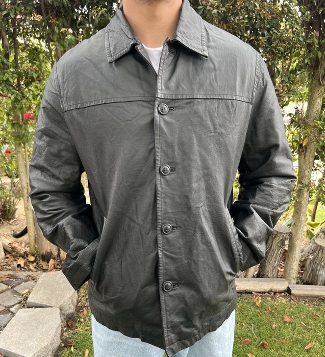 Дизайнерско мъжко черно кожено яке,Marc Kostner,сако,блейзър Л размер