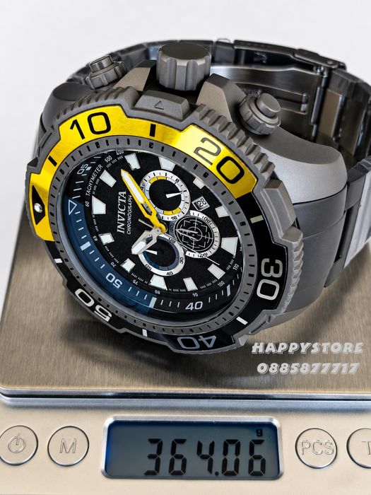 INVICTA Commandor Titanium Yellow 71 mm, Инвикта нов мъжки часовник