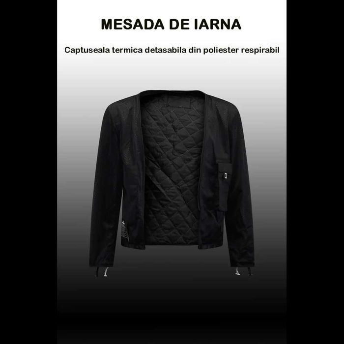 Geacă Moto PES 4 Sezoane Protecții Level 2, impermeabila, mesada iarna