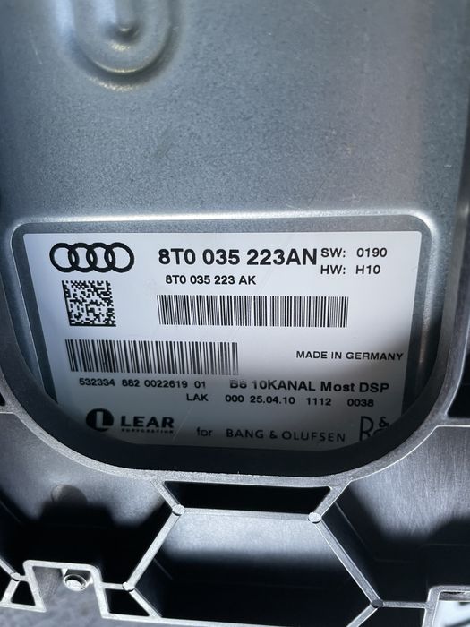 Amplificator bang&olufsen audi a4 b8 a5 q5 8t0035223an/ak