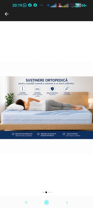 Saltea Ortopedica 160x200x19 (New) + 2 perne