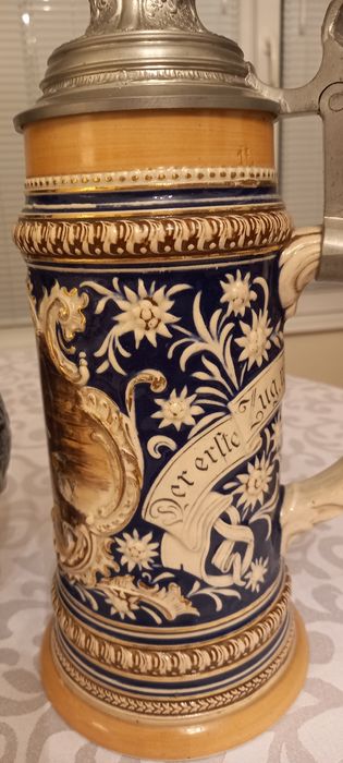 Vintage. Нови. Великолепна кана 1,5 л. и Рисувана халба 1 л.